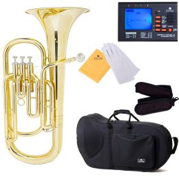 Cecilio BR-280L  Baritone Horn Bb, Yellow Lacquer Brass Body & Bell
