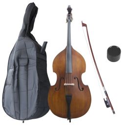 Cecilio CDB-100 Upright Double Bass Rosewood Fingerboard, Ebony Tailpiece