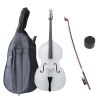 Cecilio CDB-White Upright Double Bass Rosewood Fingerboard, Ebony Tailpiece