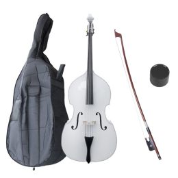 Cecilio CDB-White Upright Double Bass Rosewood Fingerboard, Ebony Tailpiece