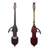 Cecilio CEDB-1DW Electric Upright Double Bass - 3/4 Size - Solid Wood - Ebony Fitted - Reddish Mahog