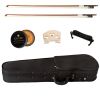 Cecilio CVN-Purple Metallic Purple Finish, Ebony Fitted, Inlaid Purfling Solid Maple Wood Violin Instrument