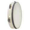 Cecilio KP_TMW8-1C - 8-Inch Wooden Tambourine with One Row of Jingles
