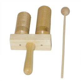Cecilio KP_WTB-2 Guiro Wood Tone Block with Mallet