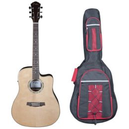 Kalos by Cecilio SDG383CEQ Full Size Acoustic / Electric Dreadnought Cutaway Body Guitar