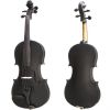 Cecilio CVN-Black Metallic Black Finish, Ebony Fitted Inlaid Purfling, Solid Maple Wood Violin Instrument