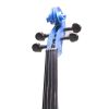 Cecilio CVN-Blue Metallic Blue Finish, Ebony Fitted, Inlaid Purfling, Solid Maple Wood Violin Instrument