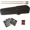 Cecilio CVN-Black Metallic Black Finish, Ebony Fitted Inlaid Purfling, Solid Maple Wood Violin Instrument