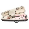 Cecilio CVN-Pink Metallic Pink Finish, Ebony Fitted, Inlaid Purfling, Solid Maple Wood Violin Instrument