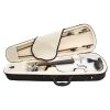Cecilio CVN-White Metallic Finish Ebony Fitted Inlaid Purfling Solid Wood Violin Instrument