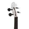 Cecilio CVN-White Metallic Finish Ebony Fitted Inlaid Purfling Solid Wood Violin Instrument